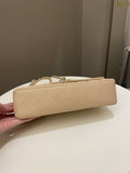 Chanel Classic Medium Double Flap Beige Clair Caviar
