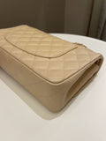 Chanel Classic Medium Double Flap Beige Clair Caviar