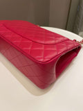 Chanel Classic Quilted Jumbo Double Flap Red Lambskin