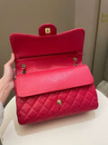 Chanel Classic Quilted Jumbo Double Flap Red Lambskin