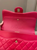Chanel Classic Quilted Jumbo Double Flap Red Lambskin