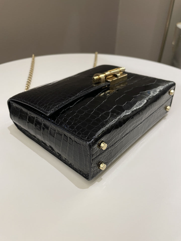 Hermes Verrou Mini Black Alligator