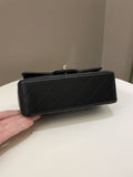 Chanel Quilted Top Handle Mini Rectangular Black Lambskin
