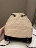 Chanel Gabrielle Backpack Beige / Black Aged Calfskin