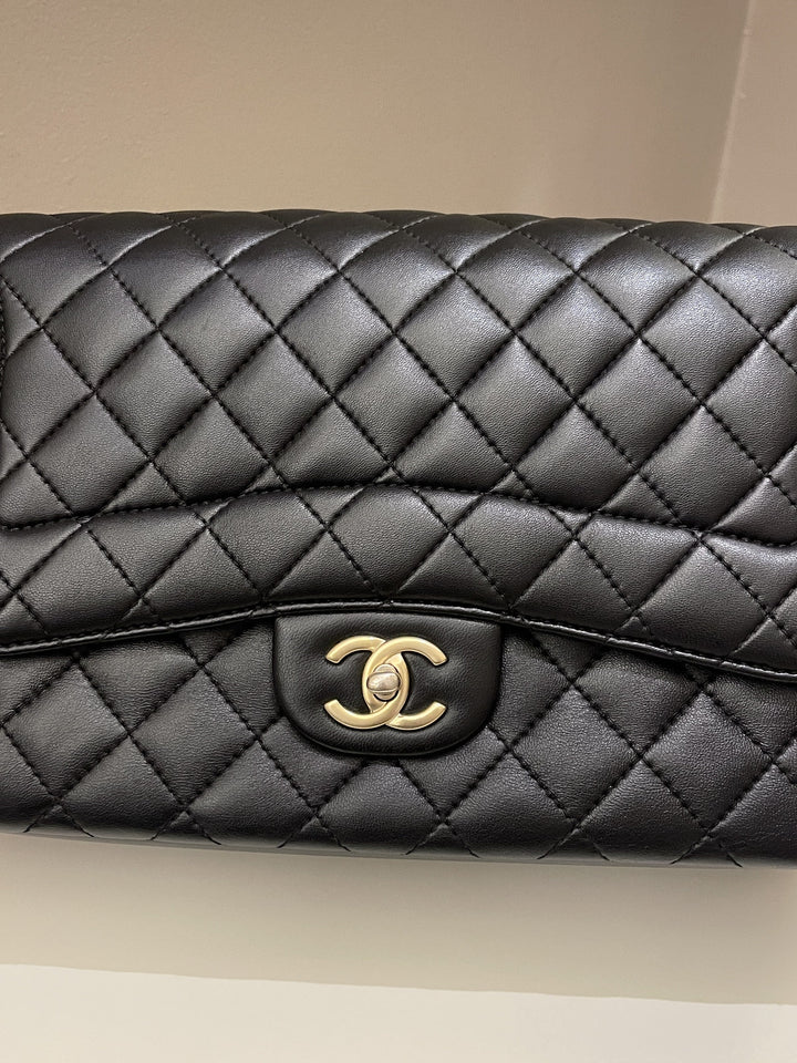 Chanel Mademoiselle Single Flap Black Lambskin