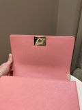 Chanel Chevron Boy Old Medium Sakura Pink Caviar