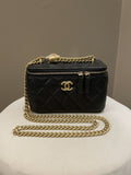 Chanel 23P Sweet Heart Vanity Rectangular Black Caviar