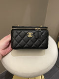 Chanel 23P Sweet Heart Vanity Rectangular Black Caviar
