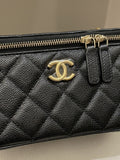 Chanel 23P Sweet Heart Vanity Rectangular Black Caviar