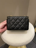 Chanel 23P Sweet Heart Vanity Rectangular Black Caviar