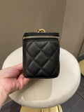 Chanel 23P Sweet Heart Vanity Rectangular Black Caviar