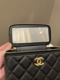 Chanel 23P Sweet Heart Vanity Rectangular Black Caviar
