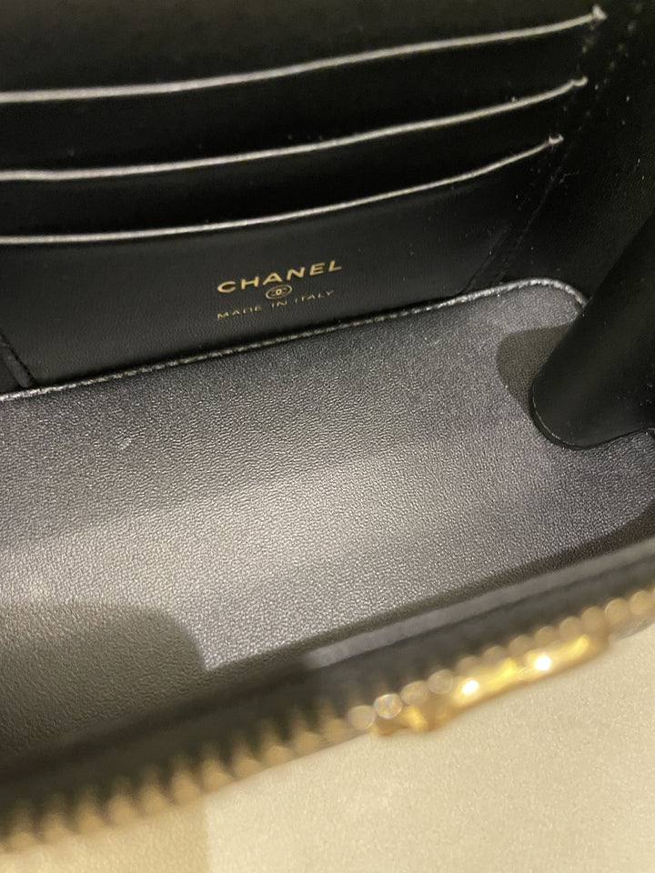 Chanel 23P Sweet Heart Vanity Rectangular Black Caviar