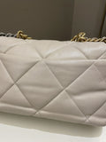 Chanel 19 Flap Bag Beige Lambskin