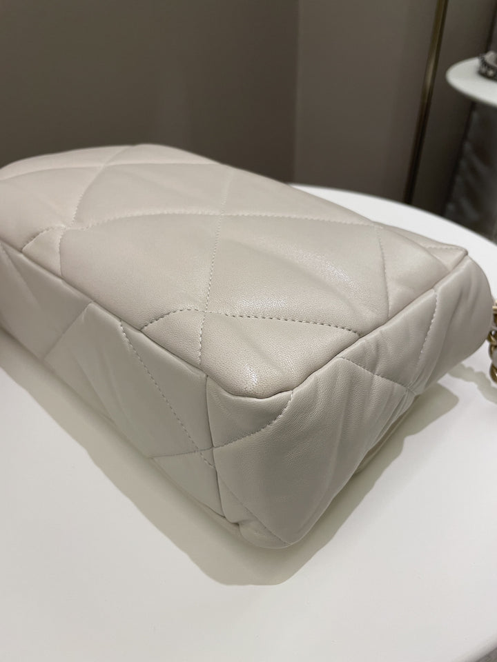 Chanel 19 Flap Bag Beige Lambskin