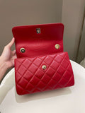 Chanel Trendy Cc Flap Bag Red Stiff Lambskin