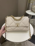 Chanel 19 Flap Bag Beige Lambskin