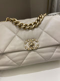 Chanel 19 Flap Bag Beige Lambskin