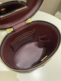 Chanel CC Quilted Vanity Top Handle Bag Black Caviar