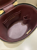Chanel CC Quilted Vanity Top Handle Bag Black Caviar