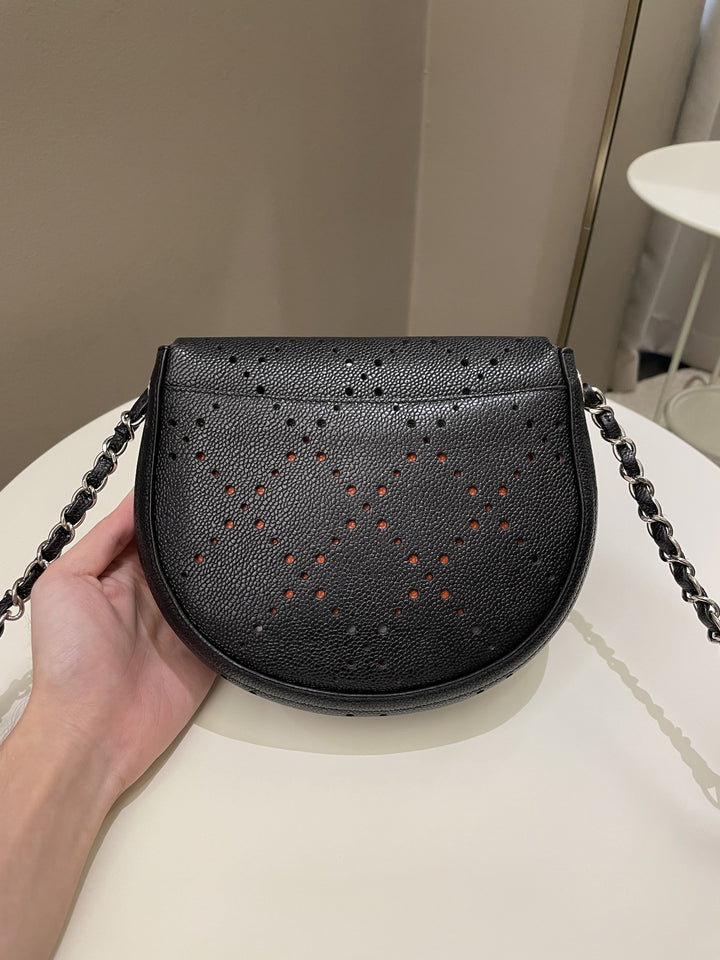 Chanel Perforated Curve Bag Black Caviar