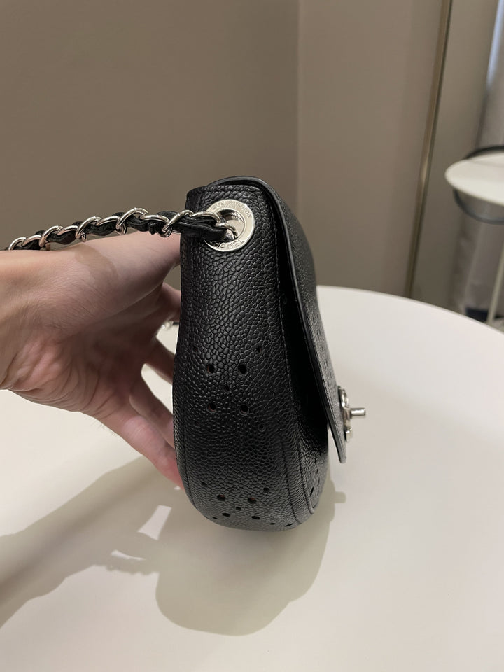 Chanel Perforated Curve Bag Black Caviar