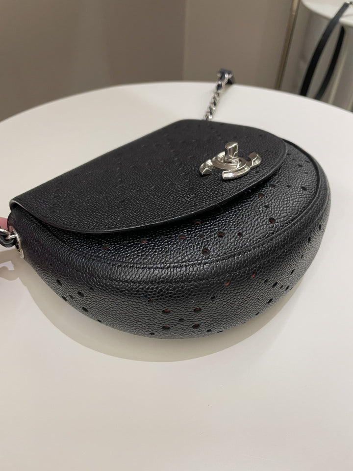 Chanel Perforated Curve Bag Black Caviar