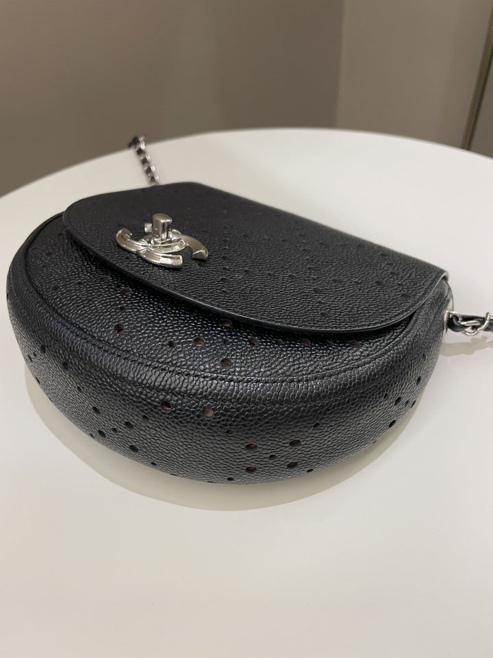 Chanel Perforated Curve Bag Black Caviar