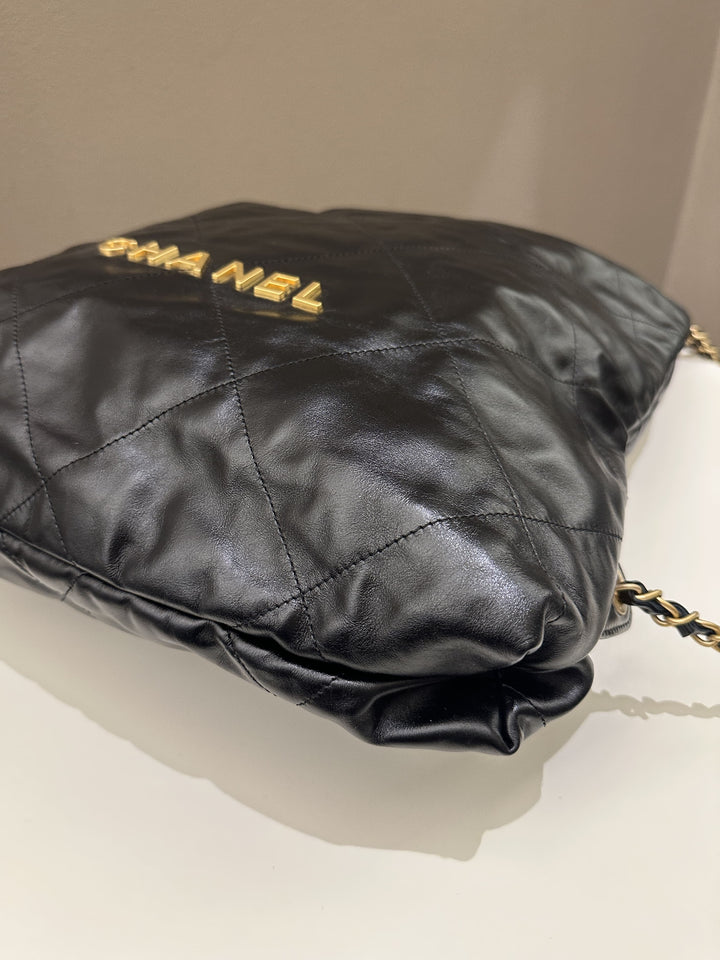 Chanel 22 Backpack Black Calfskin