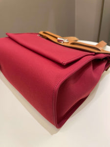 Hermes Herbag Zip 31 Rouge Grenat/ Nature