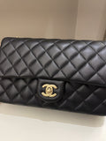 Chanel 23S Camellia Black Stiff Lambskin