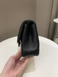 Chanel 23S Camellia Black Stiff Lambskin