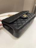 Chanel 23S Camellia Black Stiff Lambskin