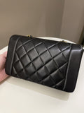 Chanel Vintage Quilted Diana Flap Bag Black Lambskin