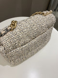 Chanel 19 Flap Bag Cream Tweed