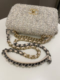 Chanel 19 Flap Bag Cream Tweed