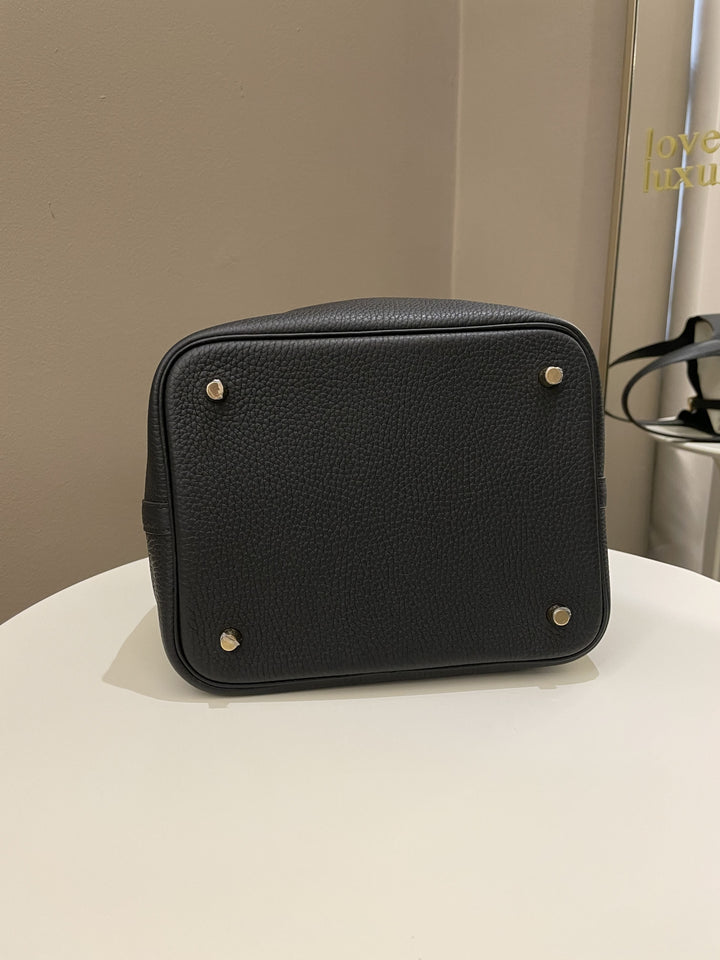 Hermes Picotin Lock 22 Black Clemence