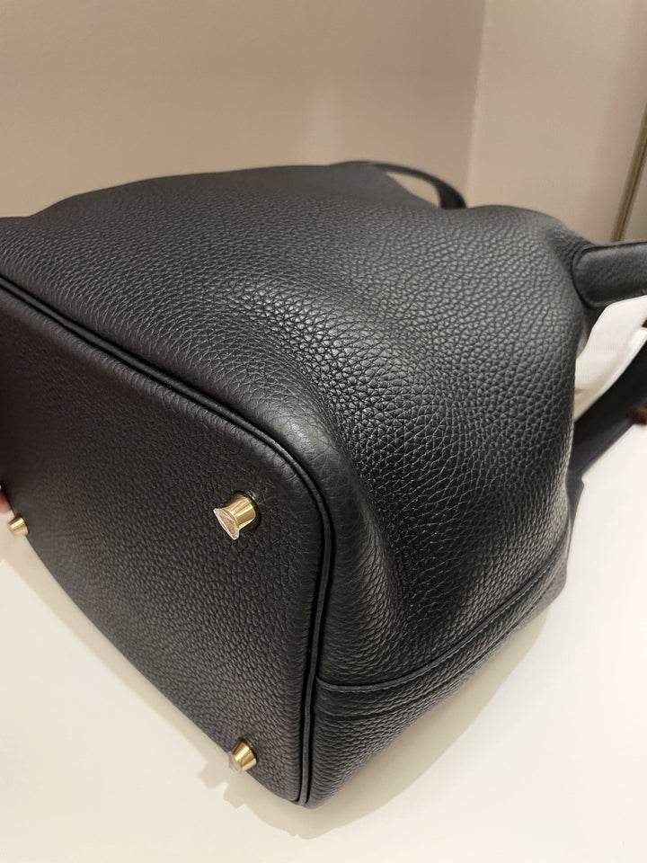 Hermes Picotin Lock 22 Black Clemence