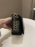 Chanel Chain Around Shoulder Flap Black Coated Lambskin