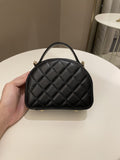 Chanel 23C Quilted Half Moon Vanity Black Lambskin