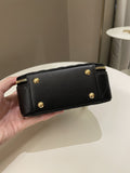 Chanel 23C Quilted Half Moon Vanity Black Lambskin