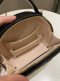 Chanel 23C Quilted Half Moon Vanity Black Lambskin