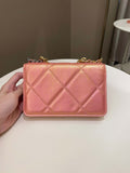 Chanel 19 Wallet On Chain Coral Iridescent