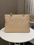 Chanel Classic Quilted GST Beige Caviar
