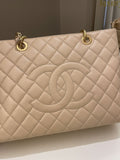Chanel Classic Quilted GST Beige Caviar