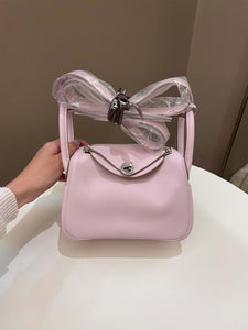 Hermes Mini Lindy Mauve Pale / Gold Swift