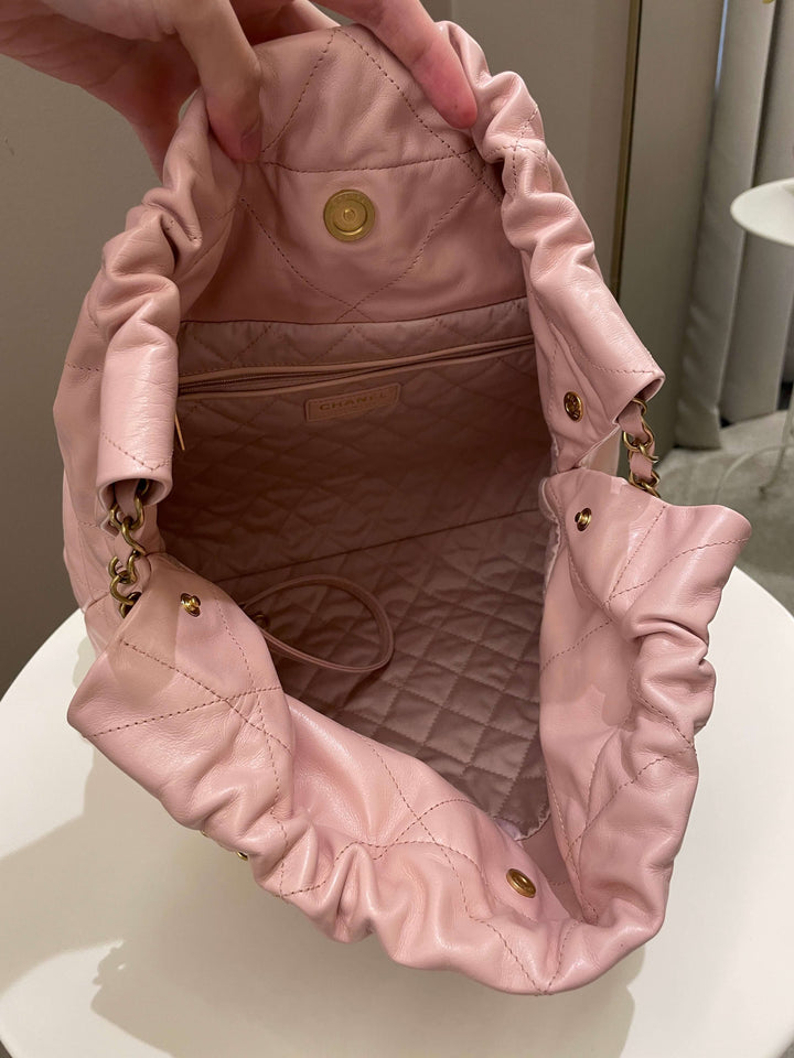 Chanel 22 Medium Nude Pink Calfskin
