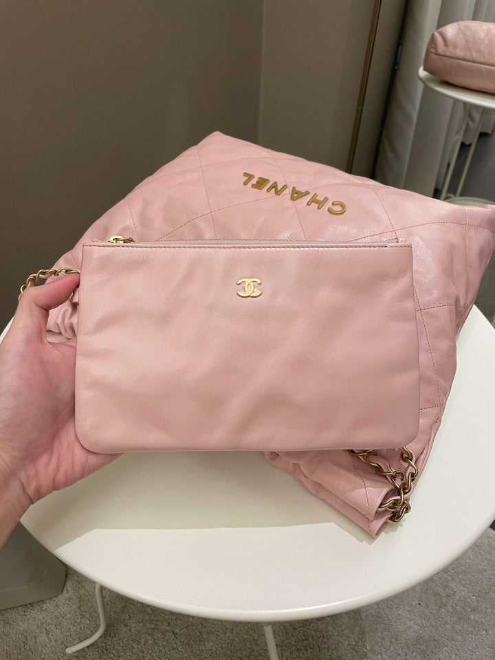 Chanel 22 Medium Nude Pink Calfskin