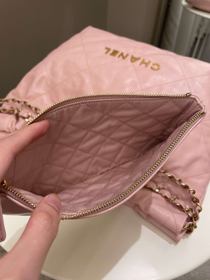 Chanel 22 Medium Nude Pink Calfskin