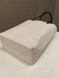 Chanel Vertical Shopping Bag Ivory / Black Calfskin